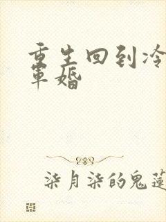 重生回到冷战前军婚