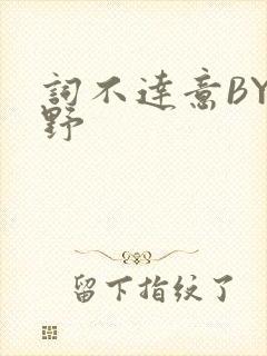 词不达意BY咩野