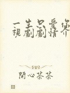 一生只爱你 电视剧剧情介绍