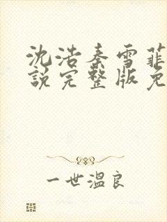 沈浩秦雪菲的小说完整版免费笔趣阁