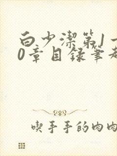 白少洁第1一40章目录笔趣阁