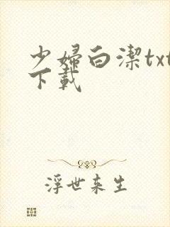 少妇白洁txt下载