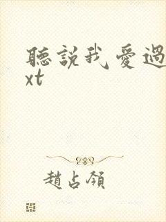 听说我爱过你txt