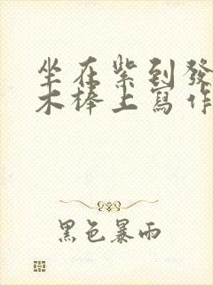 坐在紫到发黑的木棒上写作业阅读