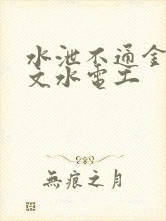 水泄不通金银原文水电工