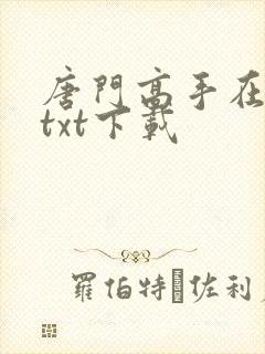 唐门高手在异世txt下载