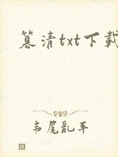 篡清txt下载