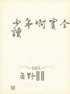 少年啊宾全文阅读