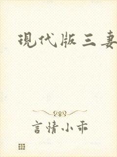 现代版三妻四妾