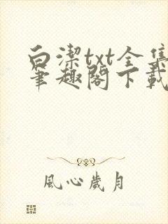 白洁txt全集笔趣阁下载