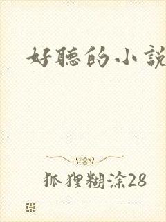 好听的小说名字