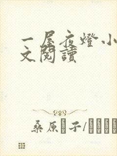 一屋夜灯小说全文阅读