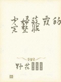 少妇苏霞的沉沦完整版