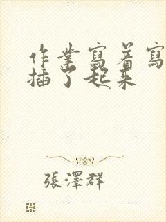 作业写着写着就插了起来