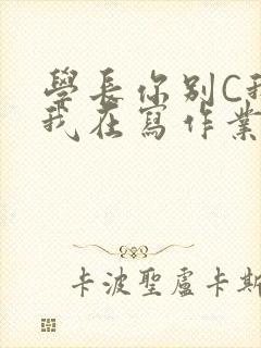学长你别C我了我在写作业