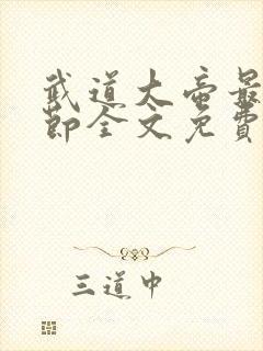 武道大帝最新章节全文免费阅读