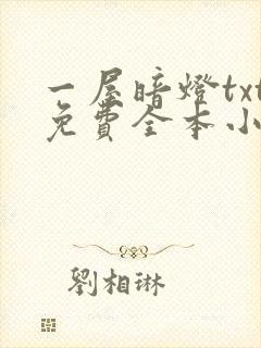 一屋暗灯txt免费全本小说电子书