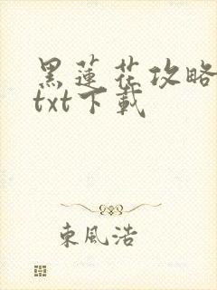 黑莲花攻略手册txt下载