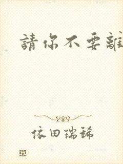 请你不要离开我