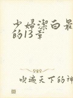 少妇洁白最刺激的13章
