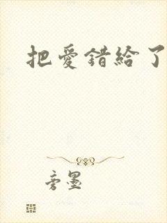 把爱错给了你