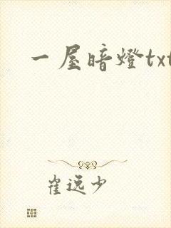 一屋暗灯txt