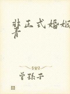 非正式婚姻雾里青