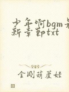 少年啊bgm最新章节txt