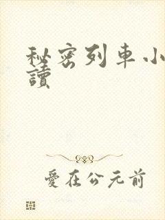 秘密列车小说阅读