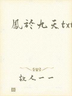 凤于九天txt