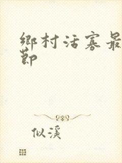 乡村活寡最新章节