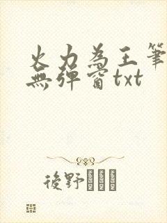 火力为王笔趣阁无弹窗txt