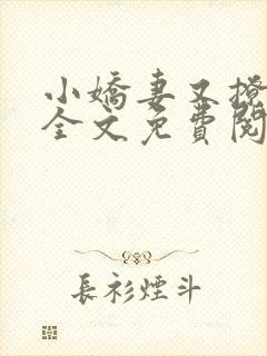 小娇妻又撩又甜全文免费阅读