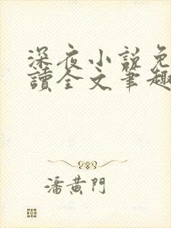 深夜小说免费阅读全文笔趣阁