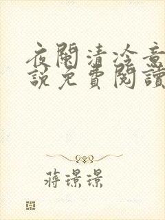 夜阑清冷意欢小说免费阅读