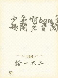 少年啊bgm笔趣阁免费阅读全文下载