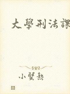 大学刑法课