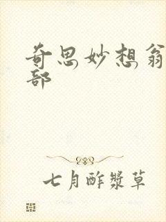 奇思妙想翁十三部