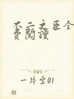 不二之臣全文免费阅读