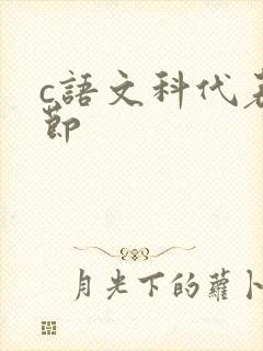 c语文科代表一节