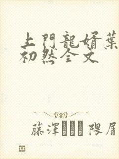 上门龙婿叶辰萧初然全文