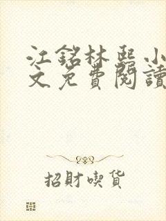 江铭林熙小说全文免费阅读