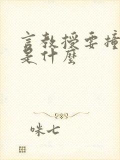 言教授要撞坏了是什么