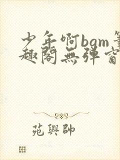 少年啊bgm笔趣阁无弹窗免费