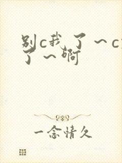 别c我了～c烂了～啊