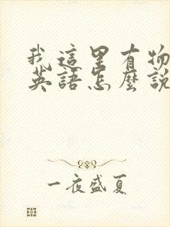 我这里有物资用英语怎么说