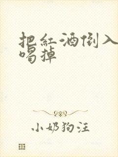 把红酒倒入b里喝掉