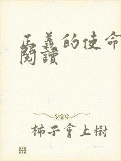 正义的使命在线阅读