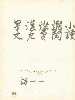 星汉灿烂小说全文免费阅读