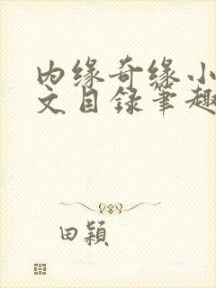 内缘奇缘小说全文目录笔趣阁
